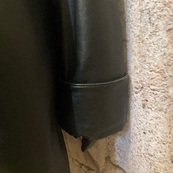 Bod & Christensen Long Black Leather Jacket - Picture 4 of 11